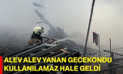 Alev alev yanan gecekondu kullanılamaz hale geldi