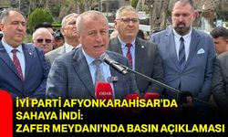 İYİ Parti Afyonkarahisar’da Sahaya İndi: Zafer Meydanı’nda Basın Açıklaması