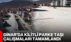 Dinar’da Kilitli Parke Taşı Çalışmaları Tamamlandı