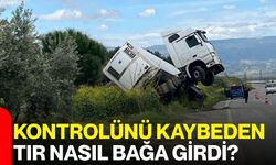 Kontrolünü Kaybeden Tır Nasıl Bağ Bahçesine Girdi?