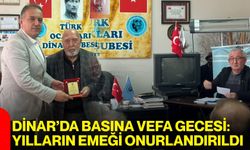 Dinar’da Basına Vefa Gecesi: Yılların Emeği Onurlandırıldı
