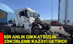 Bir anlık dikkatsizlik zincirleme kazayı getirdi!