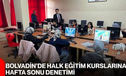 Bolvadin’de Halk Eğitim Kurslarına Hafta Sonu Denetimi