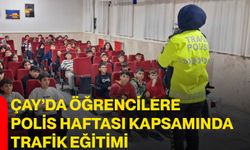 Çay’da Öğrencilere Polis Haftası Kapsamında Trafik Eğitimi
