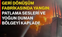 Geri Dönüşüm Fabrikasında Yangın: Patlama Sesleri Ve Yoğun Duman Bölgeyi Kapladı