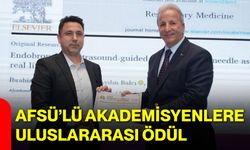 AFSÜ’lü Akademisyenlere Uluslararası Ödül