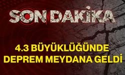 4.3 Büyüklüğünde Deprem Meydana Geldi
