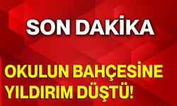Okulun Bahçesine Yıldırım Düştü!