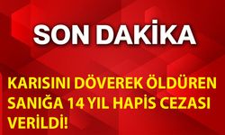 Karısını döverek öldüren sanığa 14 yıl hapis cezası verildi!