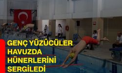 Genç Yüzücüler Havuzda Hünerlerini Sergiledi