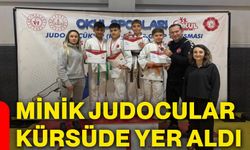 Minik judocular kürsüde yer aldı