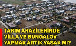 Tarım arazilerinde villa ve bungalov yapmak artık yasak mı?