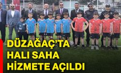 Düzağaç’ta halı saha hizmete açıldı