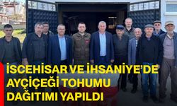 İscehisar ve İhsaniye’de Ayçiçeği Tohumu Dağıtımı Yapıldı