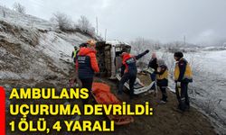 Ambulans uçuruma devrildi: 1 ölü, 4 yaralı