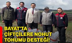 Bayat’ta çiftçilere nohut tohumu desteği!