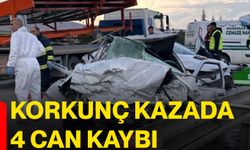 Korkunç kazada 4 can kaybı