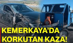 Kemerkaya’da korkutan kaza!