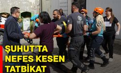 Şuhut’ta nefes kesen tatbikat
