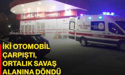 İki Otomobil Çarpıştı, Ortalık Savaş Alanına Döndü