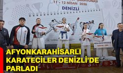Afyonkarahisarlı karateciler Denizli’de parladı