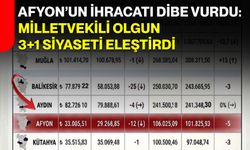 Afyon’un İhracatı Dibe Vurdu: Milletvekili Olgun 3+1 Siyaseti Eleştirdi