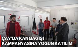 Çay’da Kan Bağışı Kampanyasına Yoğun Katılım