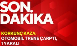 Korkunç Kaza: Otomobil Trene Çarptı, 1 Yaralı