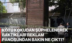 Kötü kokudan şüphelenerek baktıkları reklam panosundan bakın ne çıktı?