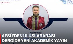 AFSÜ’den Uluslararası Dergide Yeni Akademik Yayın