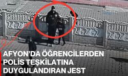 Afyon’da Öğrencilerden Polis Teşkilatına Duygulandıran Jest