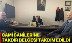 Cami Banilerine Takdir Belgesi Takdim Edildi