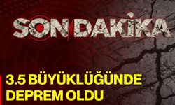 3.5 Büyüklüğünde Deprem Oldu