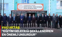 Vali Aktaş: “Eğitim Geleceği Şekillendiren En Önemli Unsurdur”