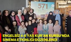 Engelsiz 4-6 Yaş Kur’an Kursu’nda sinema etkinliği düzenlendi