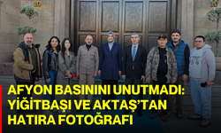 Afyon Basınını Unutmadı: Yiğitbaşı ve Aktaş’tan Hatıra Fotoğrafı