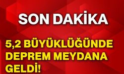 5,2 büyüklüğünde deprem meydana geldi!