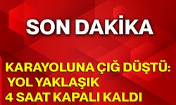 Karayoluna Çığ Düştü: Yol Yaklaşık 4 Saat Kapalı Kaldı