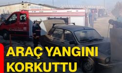 Araç yangını korkuttu