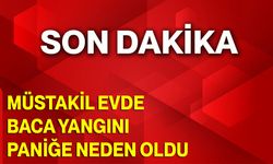 Müstakil evde baca yangını paniğe neden oldu