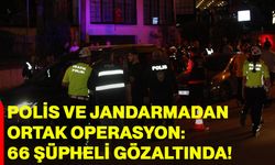 Polis ve jandarmadan ortak operasyon: 66 şüpheli gözaltında