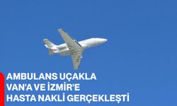 Ambulans uçakla Van'a ve İzmir'e hasta nakli gerçekleşti