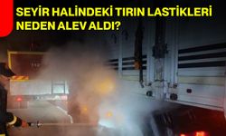 Seyir halindeki tırın lastikleri neden alev aldı?