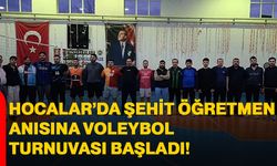 Hocalar’da Şehit Öğretmen Anısına Voleybol Turnuvası Başladı