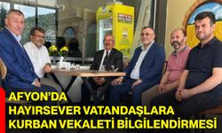 Afyon’da hayırsever vatandaşlara kurban vekaleti bilgilendirmesi