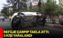 Refüje Çarpıp Takla Attı: 3 kişi yaralandı