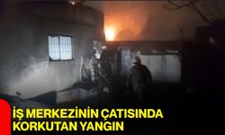 İş Merkezinin Çatısında Korkutan Yangın