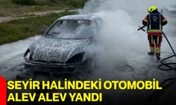 Seyir Halindeki Otomobil Alev Alev Yandı