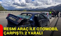Resmi Araç ile Otomobil Çarpıştı: 2 Yaralı