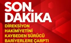 Direksiyon Hakimiyetini Kaybeden Sürücü Bariyerlere Çarptı